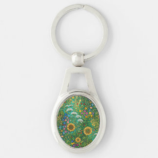 Klimt Solfältsäng Ovalt Silverfärgad Nyckelring