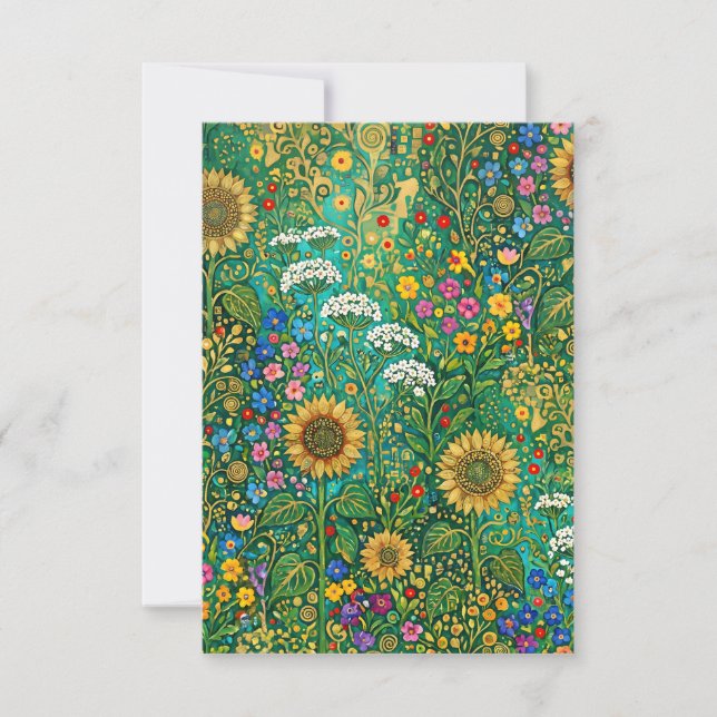 Klimt Solfältsäng Tack Kort (Framsida)