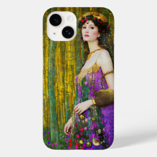 Klimt Stil Collage Porträtt i en kvinna