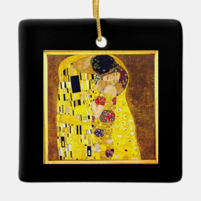 Klimt the Kiss Julgransprydnad Keramik (Framsida)