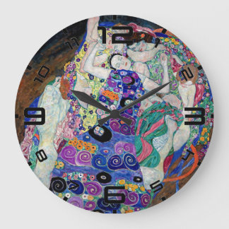 Klimt “The Virgin” Art Nouveau Wall Clock Stor Klocka