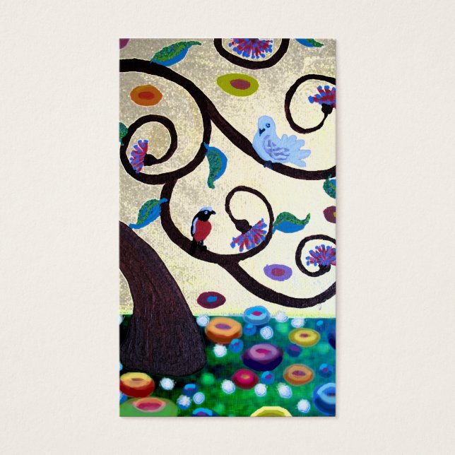 Klimt träd visitkort (Framsidan)