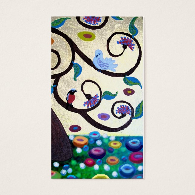 Klimt träd visitkort (Framsidan)
