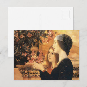 Klimt Två flickor med oleander Art Nouveau Vykort