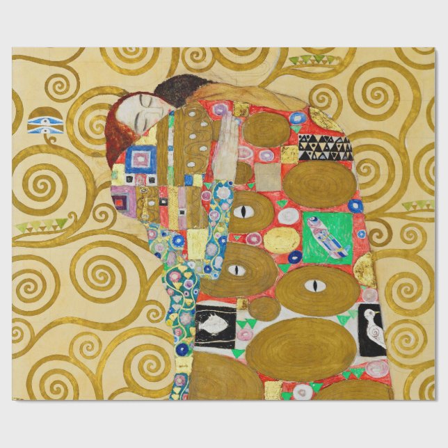 Klimt Uppfyllelse Mosaik: Vintage Stoclet Fris Presentpapper (Platt)