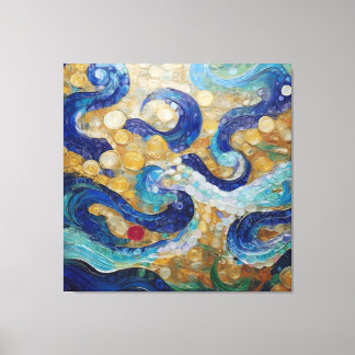 Klimt Vatten Serpents Canvastryck