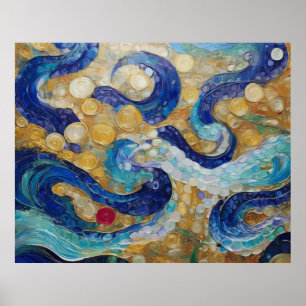 Klimt Vatten Serpents Poster