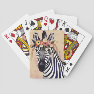 Klimt Zebra Tillagt i blommor Casinokort