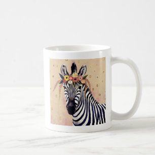 Klimt Zebra  Tillagt i blommor Kaffemugg
