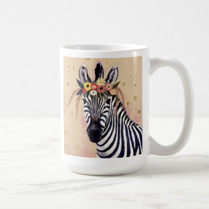 Klimt Zebra   Tillagt i blommor Kaffemugg