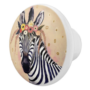 Klimt Zebra Tillagt i blommor Knopp