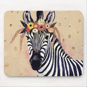 Klimt Zebra Tillagt i blommor Musmatta