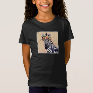 Klimt Zebra Tillagt i blommor T Shirt