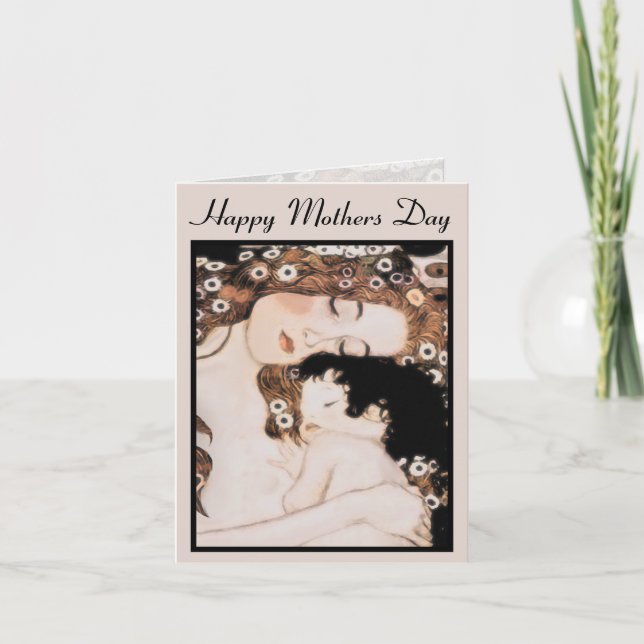 Klimtkort för mor och barn kort (Framsida)