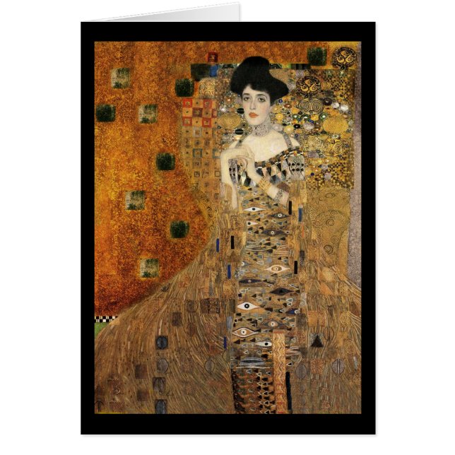 Klimts Adele Bloch-Bauer Porträtt Hälsningskort (Framsidan)