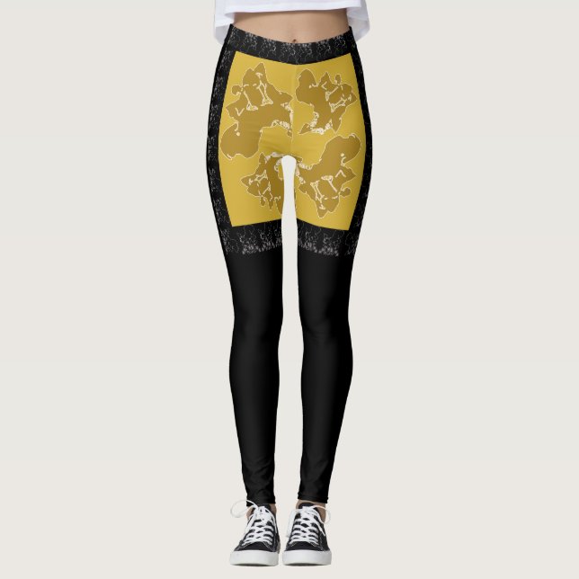Klimts palett leggings (Framsida)