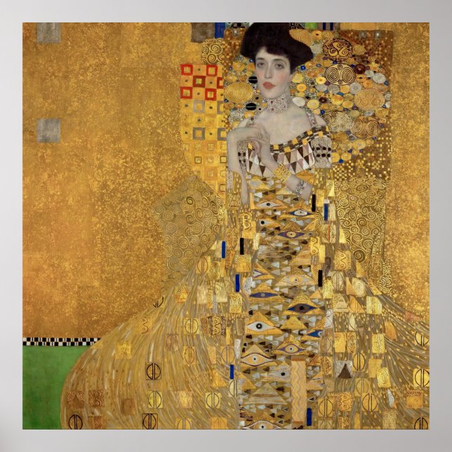 Klimts Porträtt i Adele Bloch-Bauer I Poster (Framsidan)