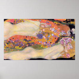 Klimts serpents Vatten II Poster