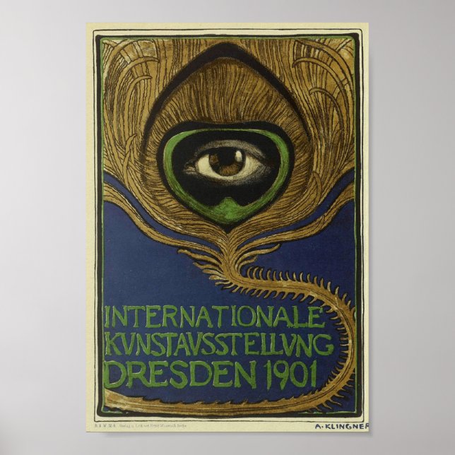 Klingner för internatio-utställning i art nouveau  poster (Framsidan)