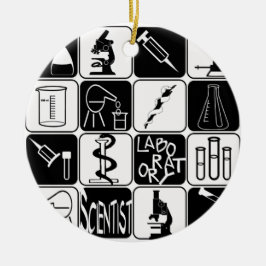 KLINISK FORSKARE FÖR PRYDNAD - VERKTYG AV HANDELN JULGRANSPRYDNAD KERAMIK