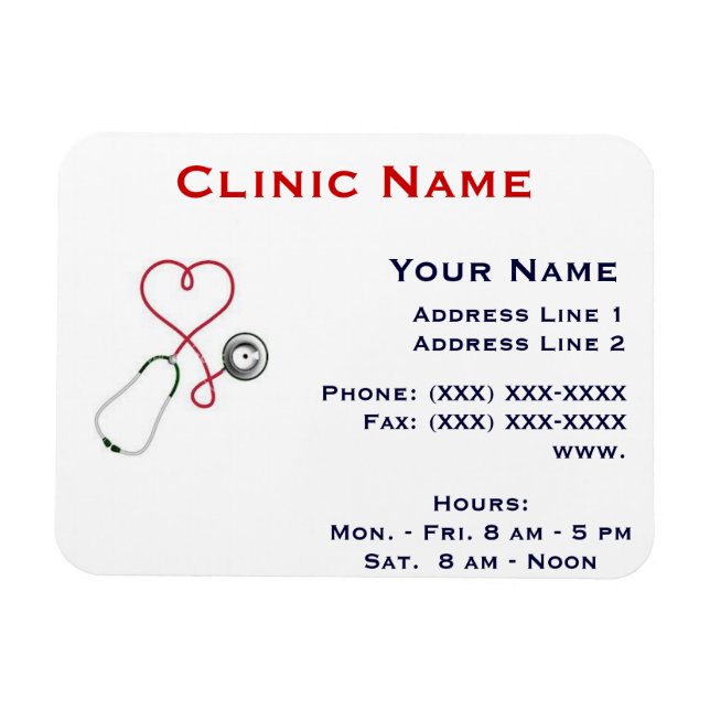 Klinisk PR- magnet - Horizonttl/ Heart Dr. (Horisontell)