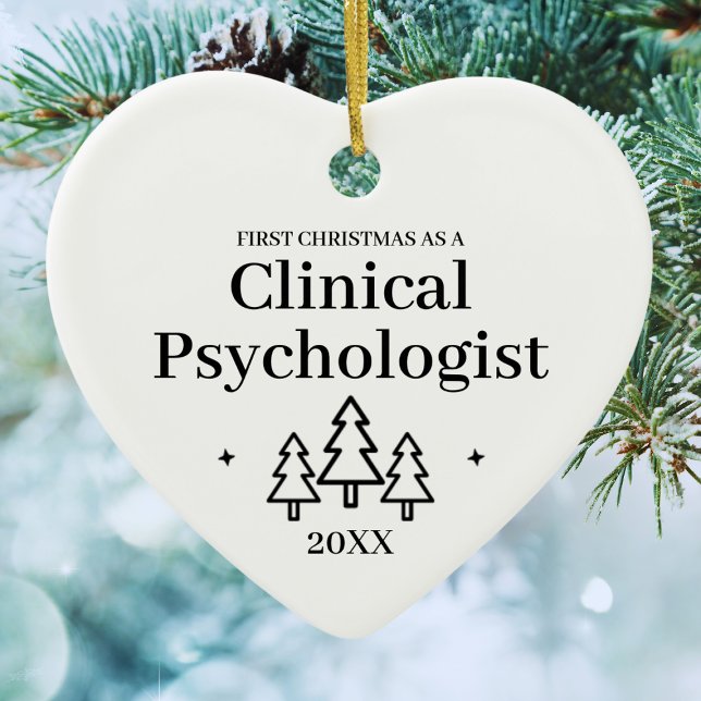 Klinisk psykolog Hjärtjul Ornament (Clinical Psychologist Heart Christmas Ornament
)