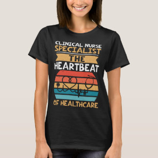 Klinisk sjuksköterska Specialist Hjärtslag i Healt T Shirt