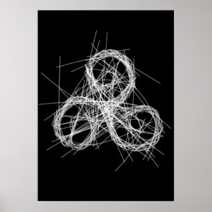 Klinisk triskelett - Trippelsymbolen spiral. Poster