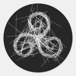 Klinisk triskelett - Trippelsymbolen spiral. Runt Klistermärke