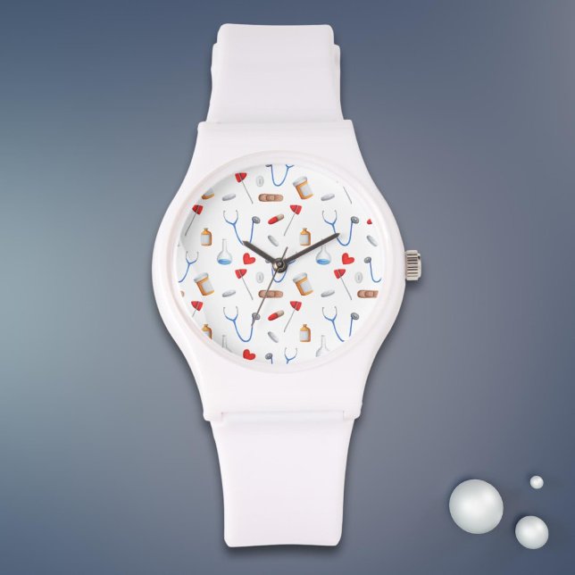 Kliniska Doktor och sjuksköterskeutrustning Mönste Armbandsur (Skapare uppladdad)