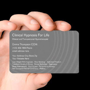 Kliniska Hypnotist Hypnosis Services Visitkort