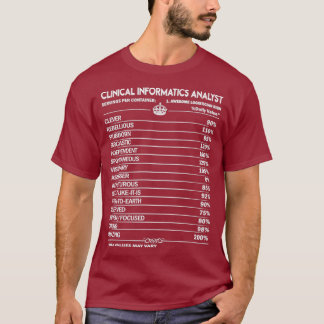 Kliniska informationsanalytiker Kliniska analytike T Shirt