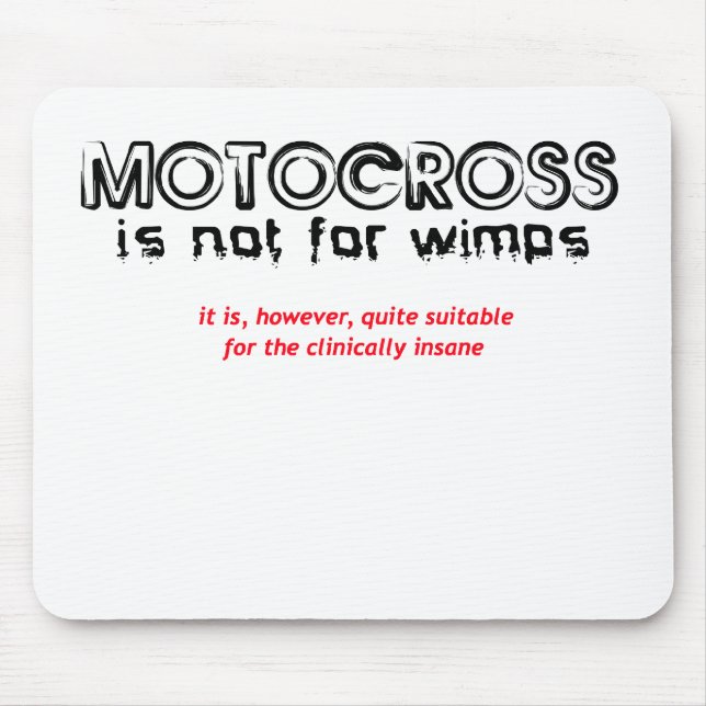 Kliniskt sjuk - Motocross Mousepad Musmatta (Framsidan)
