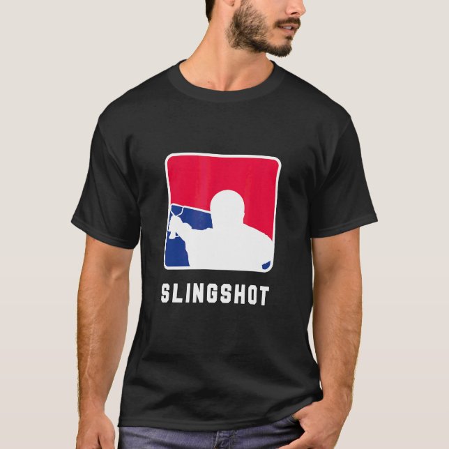Klinka Katapult Stenslinga Jakt Sten T Shirt (Framsida)