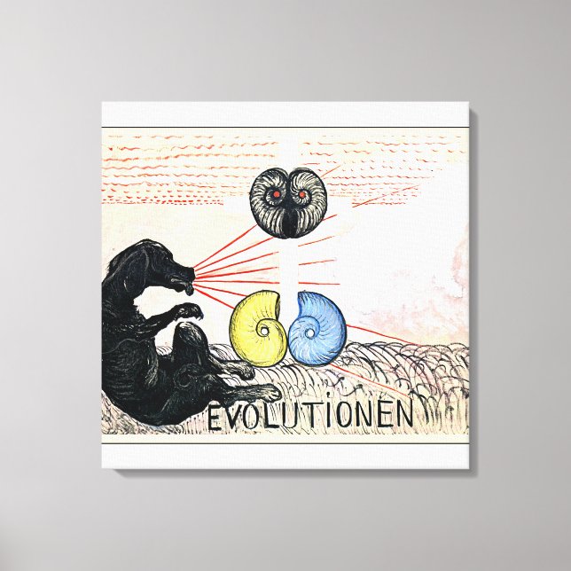 Klint - evolution No. 5, Group VI, abstrakt art Canvastryck (Framsida)