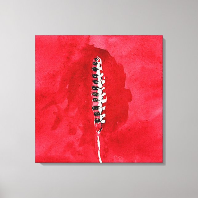 Klint - På visningen av blommor och Träd, spannmål Canvastryck (Framsida)