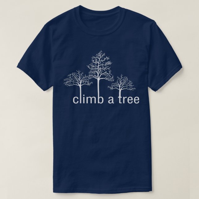Klipp A Träd-vit design för Träd Kramare T Shirt (Design framsida)