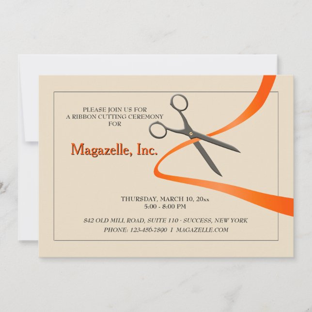 Klipp av det storslagna öppningsmeddelandet för inbjudningar (Framsida)