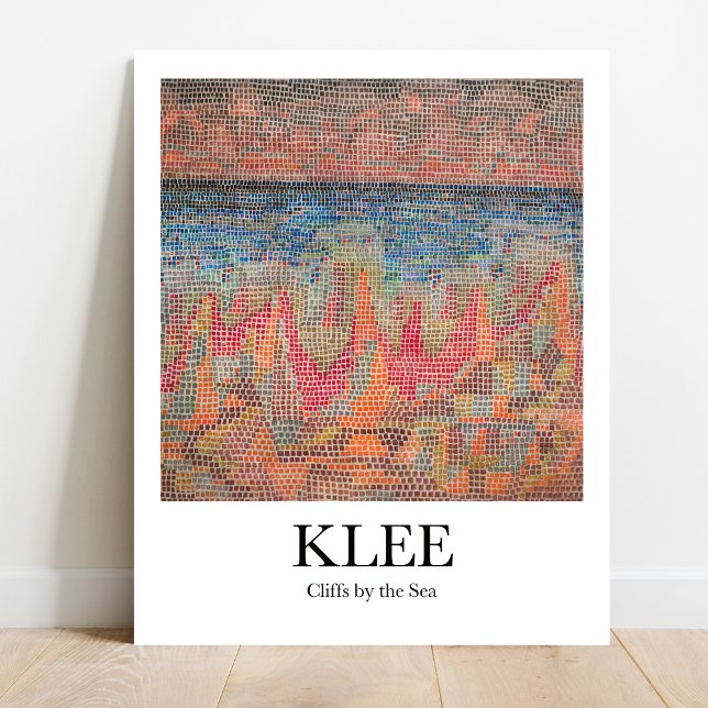 Klipp av havet av Paul Klee Poster (Klee's masterpiece "Cliffs by the Sea" on YOUR wall! Museum-quality poster)
