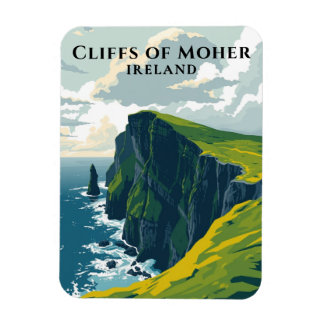 Klipp av Moher Ireland Iconic Irish Kusten Magnet