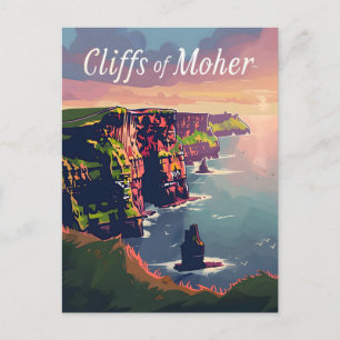 Klipp av Moher sunset Vykort