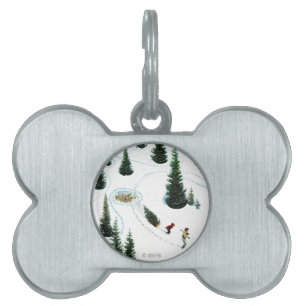 Klipp besegrar träd namnbricka husdjur