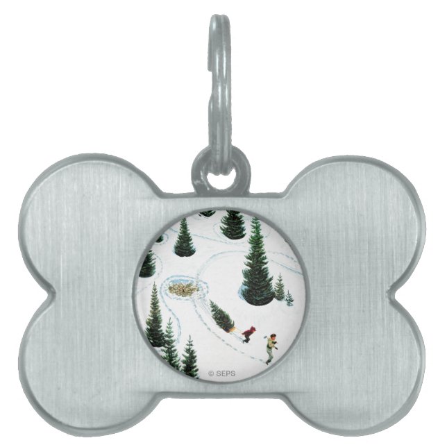 Klipp besegrar träd namnbricka husdjur (Framsidan)