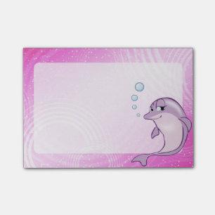 Klipp den rosa delfinen post-it block