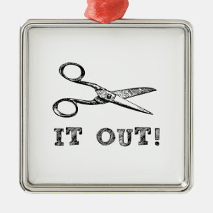 Klipp det Scissors ut Julgransprydnad Metall