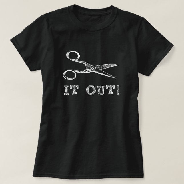 Klipp det Scissors ut T-shirt (Design framsida)