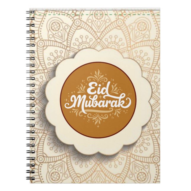 Klipp Eid Mubarak Anteckningsbok (Framsidan)