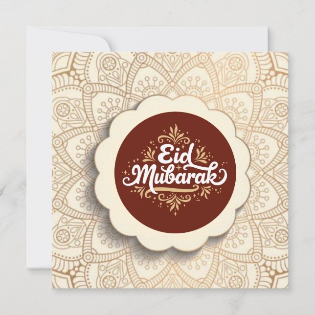 Klipp Eid Mubarak Julkort (Framsida)