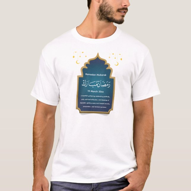 Klipp Eid Mubarak T Shirt (Framsida)