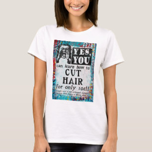 Klipp hårstrån - Lustigt Vintage annons T Shirt